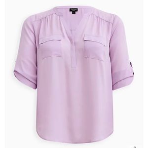 TORRID PULLOVER 3/4 SLEEVE BLOUSE